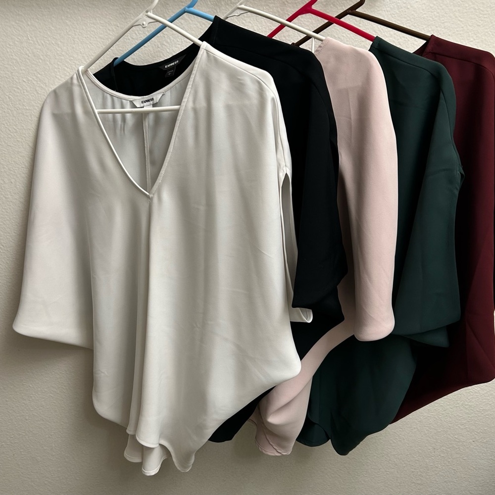 **SOLD** Express gorgeous tops. 1 Size Medium & 4 Size Large.